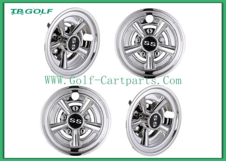 Strong 8 Inch Golf Cart Hubcaps Spinners Easy Installation 2.8 Pounds Weight