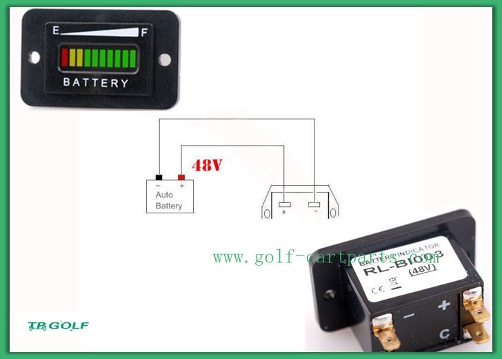Electric Club Car OEM Parts ABS 48V LED Battery Indicator Charge Gauge