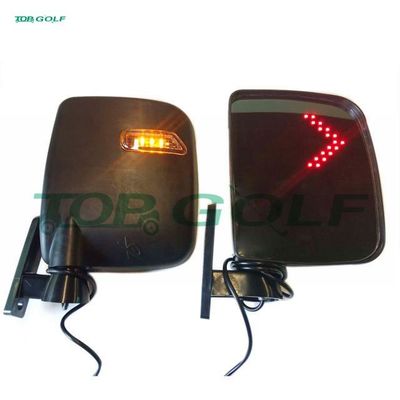 ABS Adjustable Golf Cart Mirrors With Turn Signals No Vibration For Golf Car Club Car