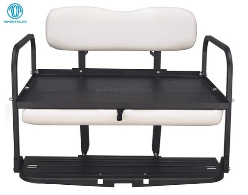 White EZGo / Club Car Golf Cart Flip Seat High Gloss Powder Coating Custom Color