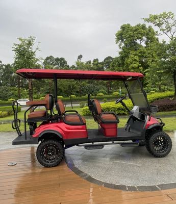 6 Seater Electrical Golf Cart 4 Wheel Disc Brake 10 Inch TFT IP66 CARplay Screen