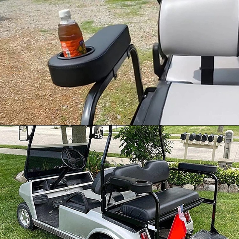 Universal Golf Cart Cup Holder Can Be Installed By Drilling Or Non Drilling Brackets