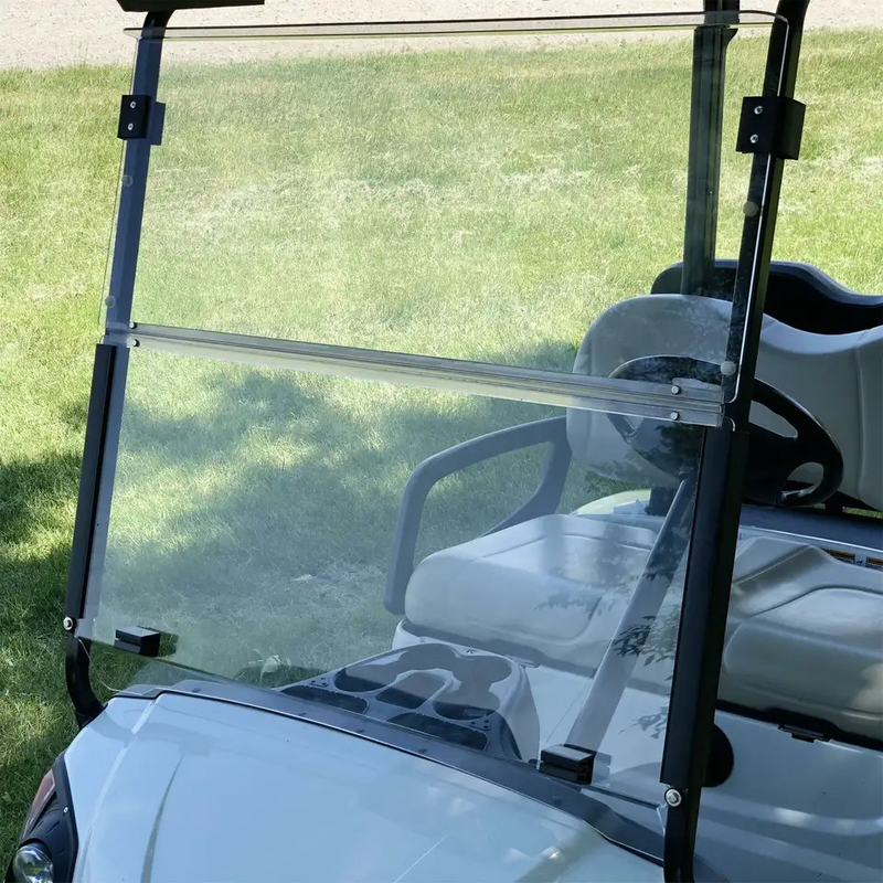 Tinted Folding Golf Cart Windshield Fit In Yamaha Drive2 2017-Up