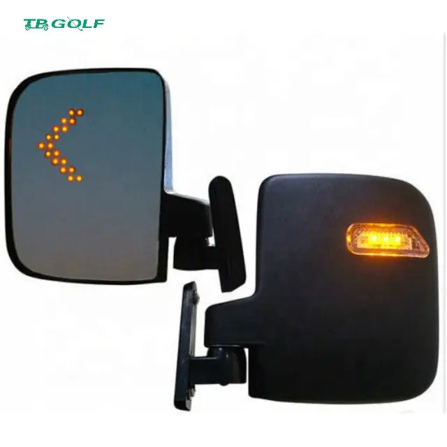 Universal Adjustable Golf Cart Folding Side View Mirrors For All Brands