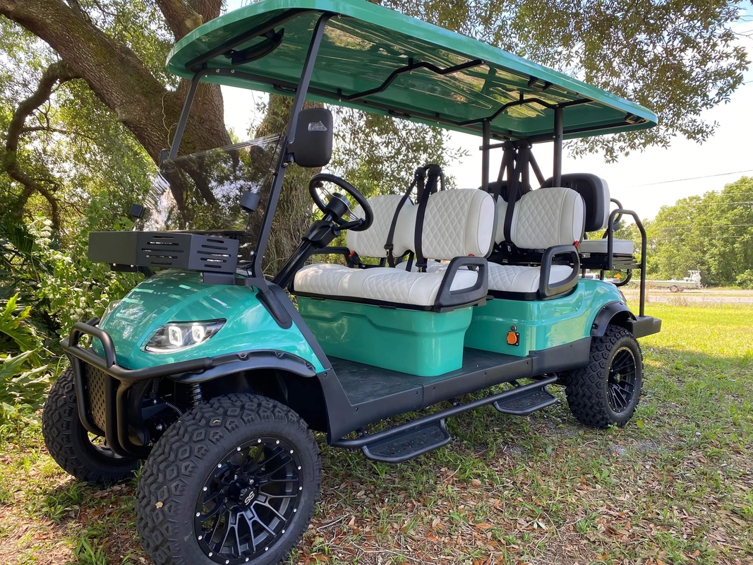 4 Seaters High End Upgradeable TOP Golf Car EV4+2G 25mph Customizable Color