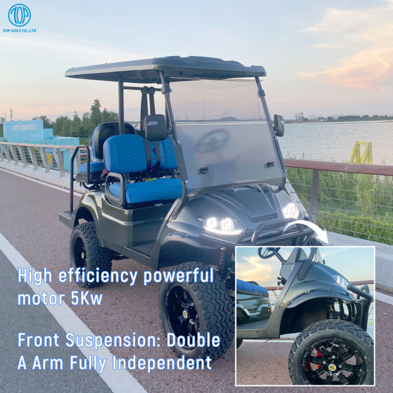 4 Seater Golf Cart Key Less 60V 5KW PMSM System Electric Golf Buggy Scooter Remote Control