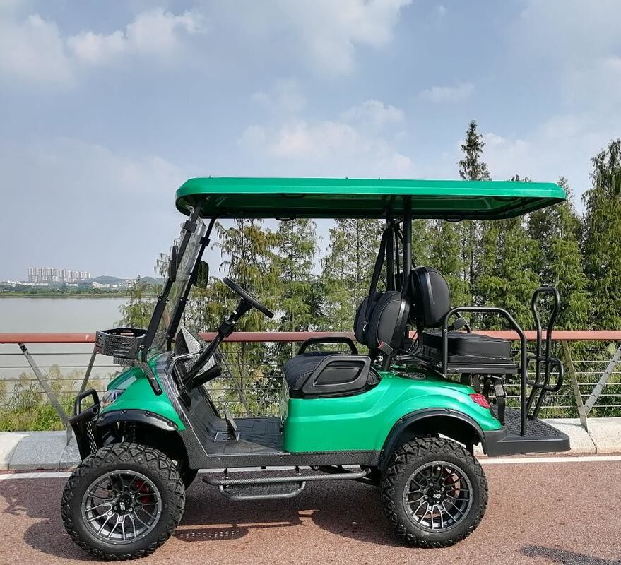 4 Seater Mini Electric Golf Carts 4 Wheel Disc Brake 10 Inch CARplay Display Off Road