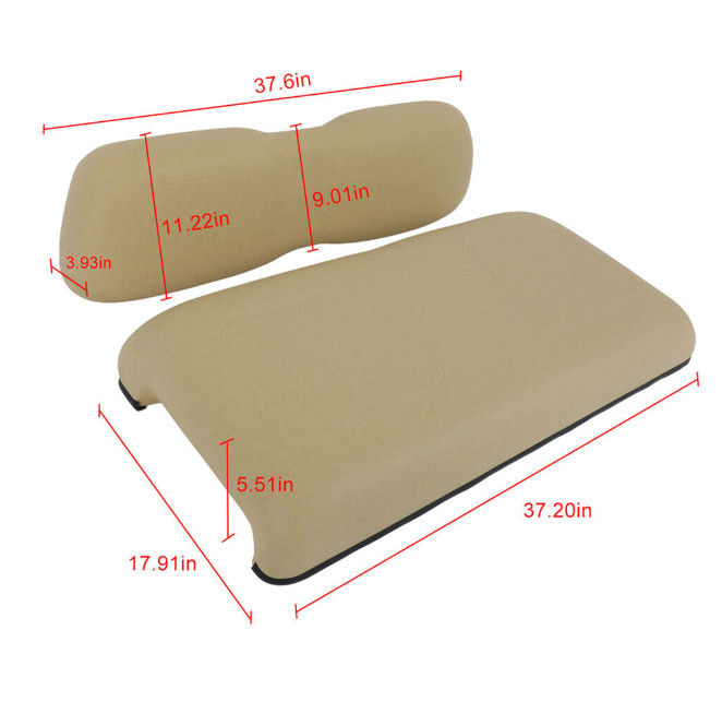 One Beige Front Seat Fits Club Car DS 2000.5 Up Golf Cart Bottom Back Cushion