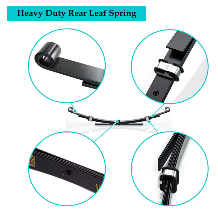 Heavy Duty Rear 4 Leaf Spring Kit With Bushings Sleeves For Club Car DS Golf Cart 1014675