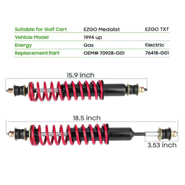 Golf Cart Heavy Duty Coil Front /Rear Shock Absorber for EZGO TXT 94-up 70928G01