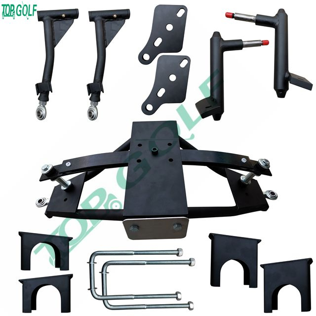 Club Car DS Golf Cart Lift Kit and Leveling Kit for 1982 and Up Models with Billet Aluminum Construction and Front End Leveling