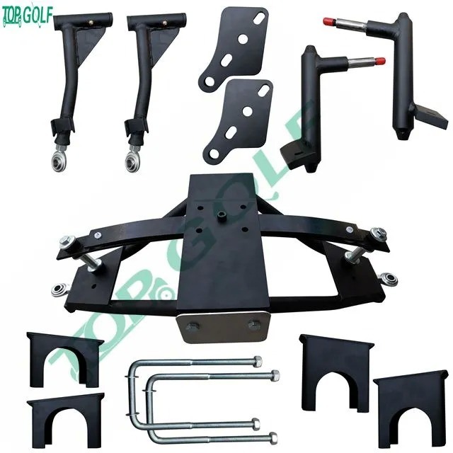 Club Car DS Golf Cart Lift Kit and Leveling Kit for 1982 and Up Models with Billet Aluminum Construction and Front End Leveling
