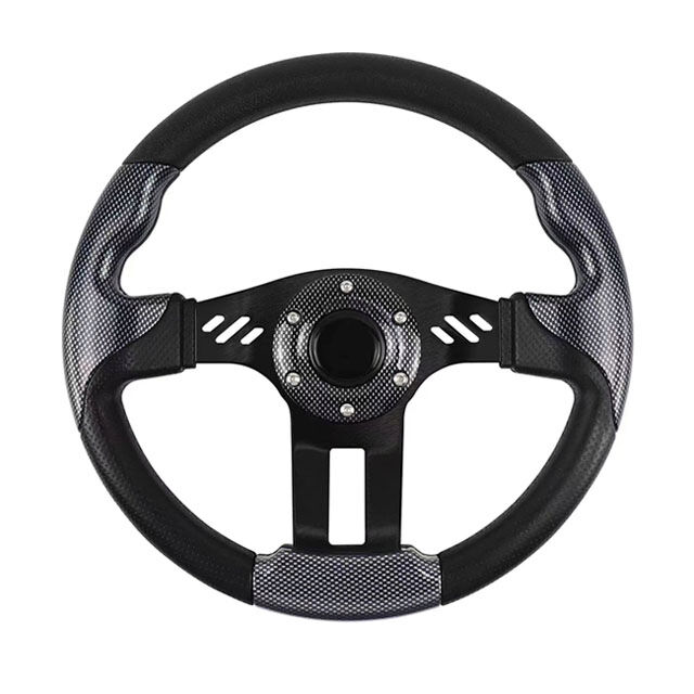 Manufacturers Direct Supply Red Golf Black Sliver Cart Steering Wheel Car Modified Car Accessories Electroplated Ceramic Steering Wheel