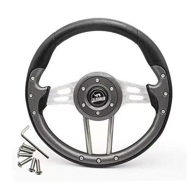 Manufacturers Direct Supply Red Golf Black Sliver Cart Steering Wheel Car Modified Car Accessories Electroplated Ceramic Steering Wheel