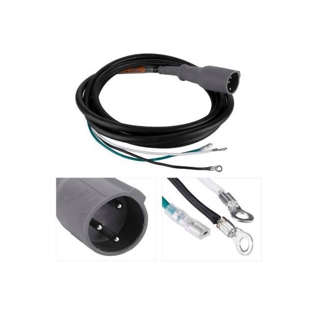 48V Charger Plug for Club Car DS & Precedent 1, 3-Pin Male Plug With DC Cordset, Replaces OEM# 101828901 103429001 101128901