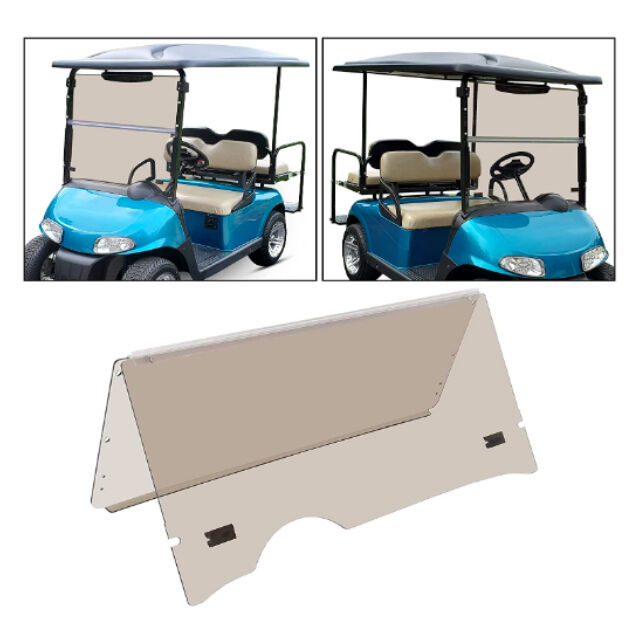 For EZGO RXV Clear Windshield 2008-UP Folding Style *New In Box Golf Cart Part*