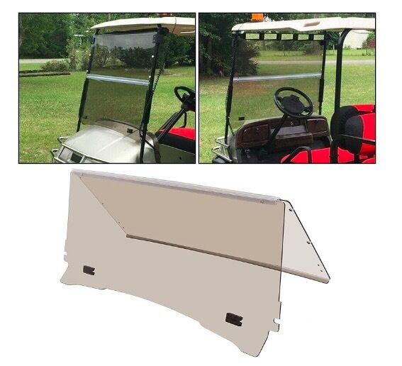 For EZGO TXT & Medalist 1994-2014 Folding Golf Cart Tinted Windshield Windscreen