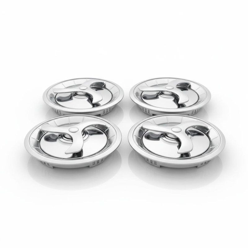 Golf Cart 10 Inch Hub Caps Wheel Covers Chrome Spinner Set 4 Club Car EZGO Yamaha