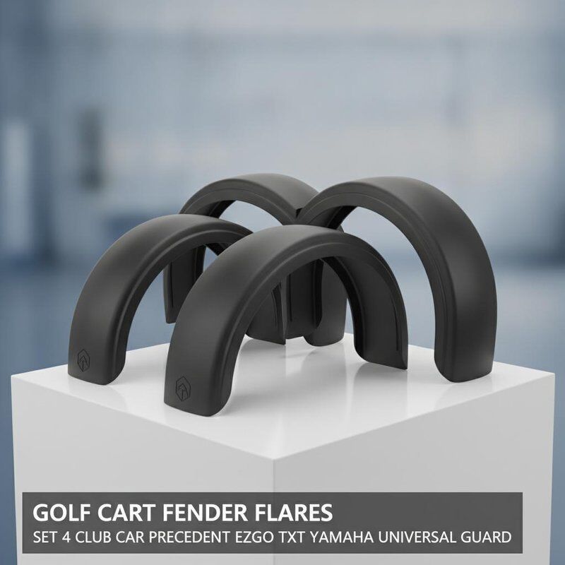 Golf Cart Fender Flares Set 4 Club Car Precedent EZGO TXT Yamaha Universal Guard