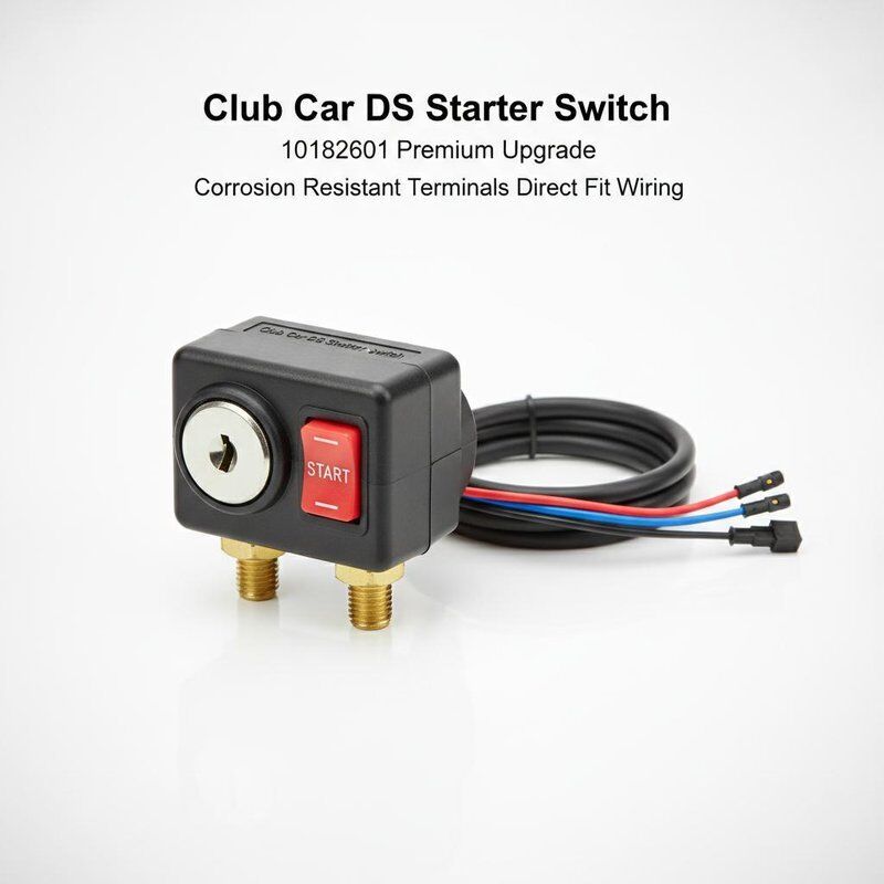 Club Car DS Starter Switch 101826201 Premium Upgrade Corrosion Resistant Terminals Direct Fit Wiring