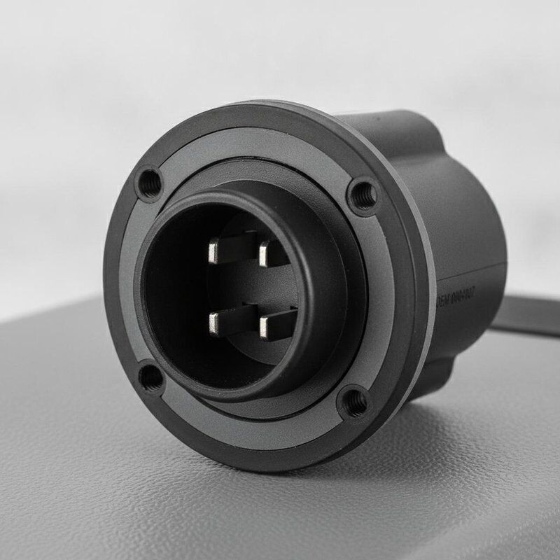 Club Car 36V Charger Receptacle 0004107 OEM Replacement Two Prong Socket Waterproof Panel Mount