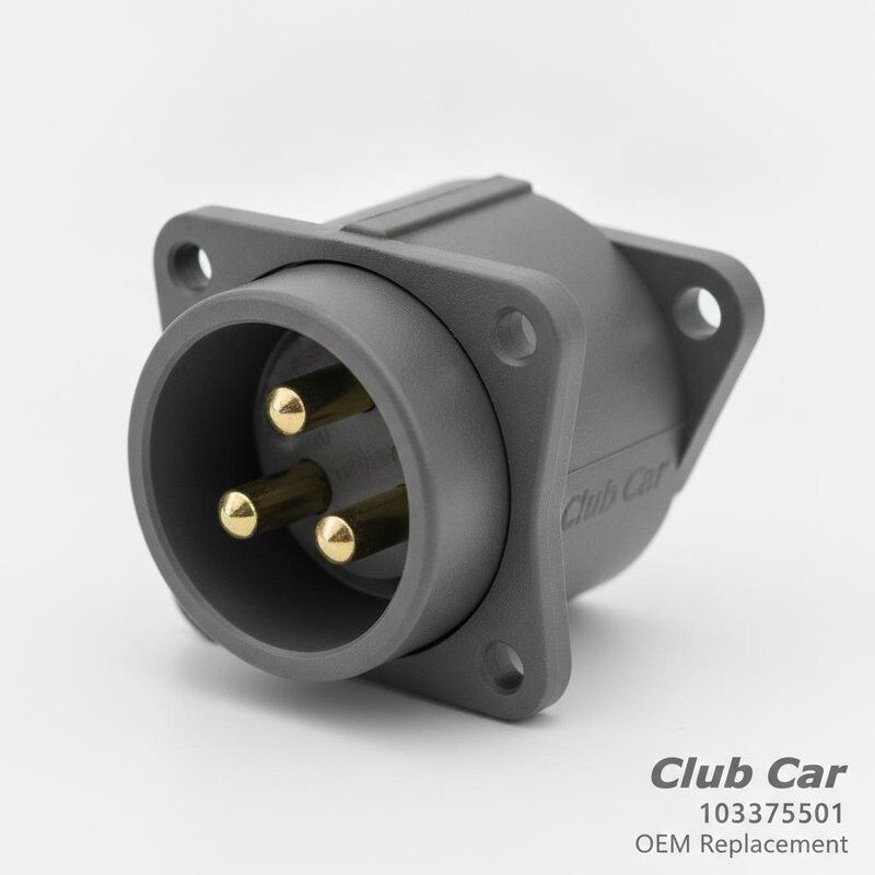 Club Car Precedent Charger Receptacle 103375501 OEM Replacement Direct Fit Housing Corrosion Resistant Pins