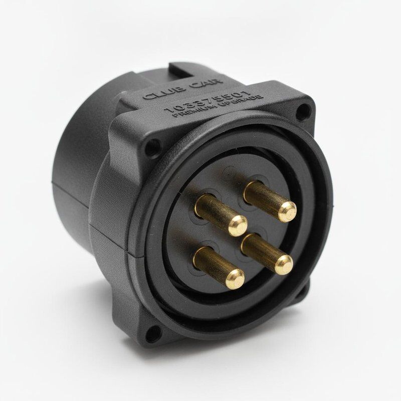 Club Car Precedent Charger Receptacle 103375501 Premium Upgrade Direct Fit Housing Corrosion Resistant Pins