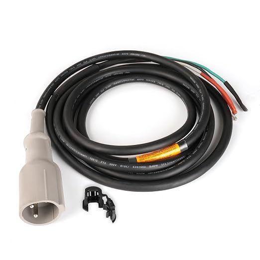 Club Car 48V Charger Cord Plug Wire 101828901 OEM Replacement Three Meter Heavy Cable Molded Waterproof Plug