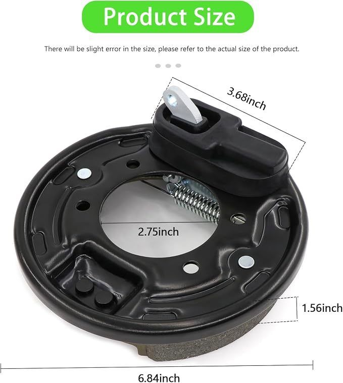 Club Car Precedent Left Rear Brake Cluster with Self-adjusting Zinc-plated Stamped Steel and Asbestos-free Friction Compound