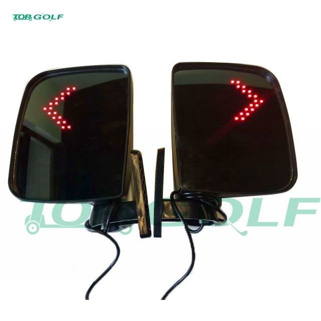 Fully Adjustable Golf Cart Side Mirrors With Turn Signal Lights 2 Pounds Weight