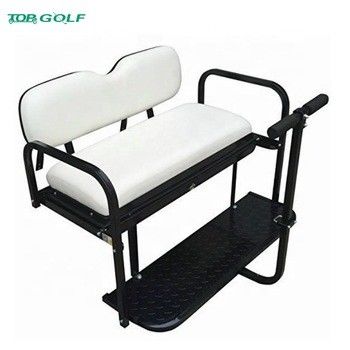 White Polyethylene Base EZGO TXT Golf Cart Back Seat Kit