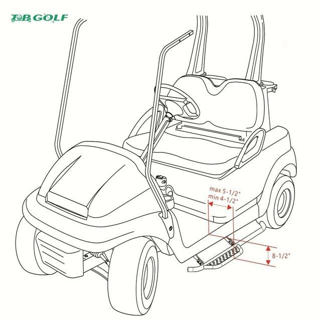 Steel Heavy Duty Nerf Bars CCPRNB For Precedent Golf Cart