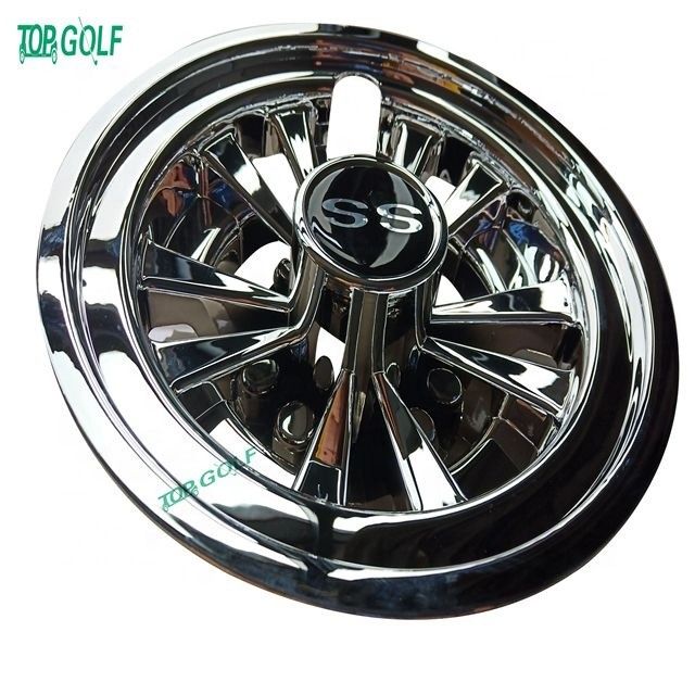 Hubcaps Wheel Covers Golf Trolley Accessories Chrome Finish Plastic Material