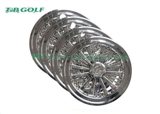 White 8 Inch Golf Cart Wheel Covers Hub Cap 31 X 25.9 X 25.1 Cm For Ezgo