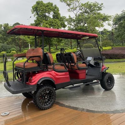 OEM 6 Seater Electric Club Car Golf Cart Keyless 4 Wheel Disc Brake 10 Inch Display 14 Inch