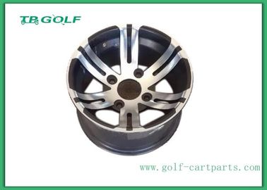 12 Inch Aluminum Matte Black Wheels Silver Color For Golf Cart 12x7&quot; Machined