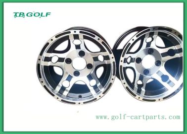 12 Inch Aluminum Matte Black Wheels Silver Color For Golf Cart 12x7&quot; Machined