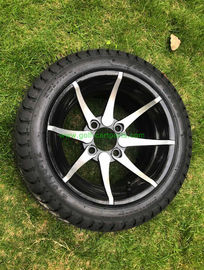 Yamaha 12&quot; MASSFX QUAKE Black Golf Cart 20x10-10 Tire Wheel Kit 10x7 Rim 4 Pack