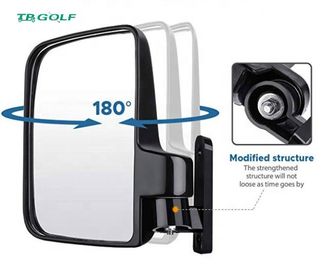 Durable Golf Cart Side Mirrors HD Vision / Golf Cart Accessories Vibration Resistant
