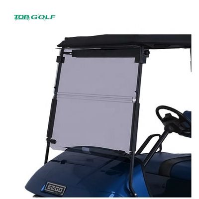 Fold Down Impact Resistant Acrylic Golf Cart Split Windshield