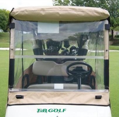 Door Works Golf Cart Enclosures With Rear Seat White Dual U - Shaped Zippers