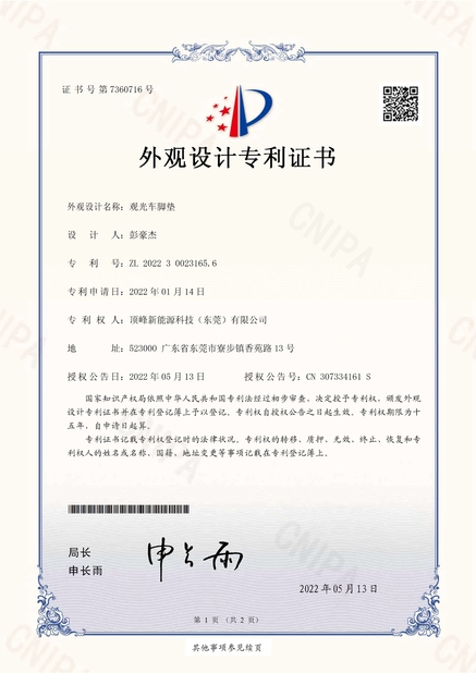 China TOP GOLF CO.,LTD certification