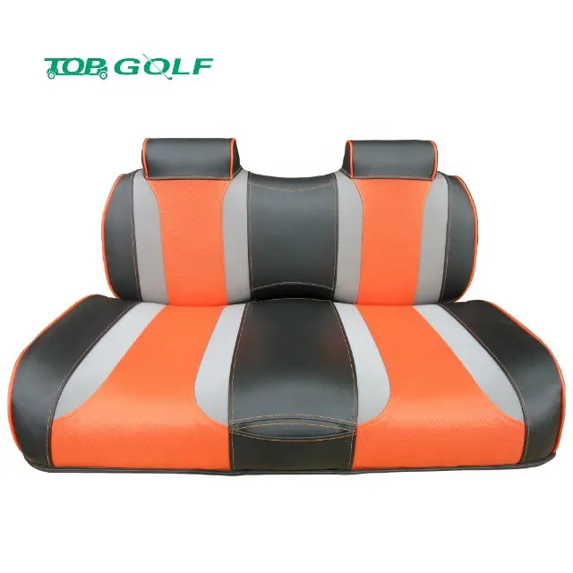Leather Golf Cart Rear Seat Covers Universal Rear Replacement Cushions